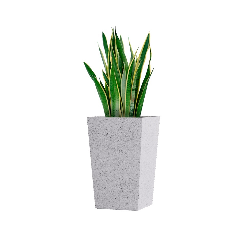 Кашпо CONCRETIKA CONIC EGG WHITE 40x40x70