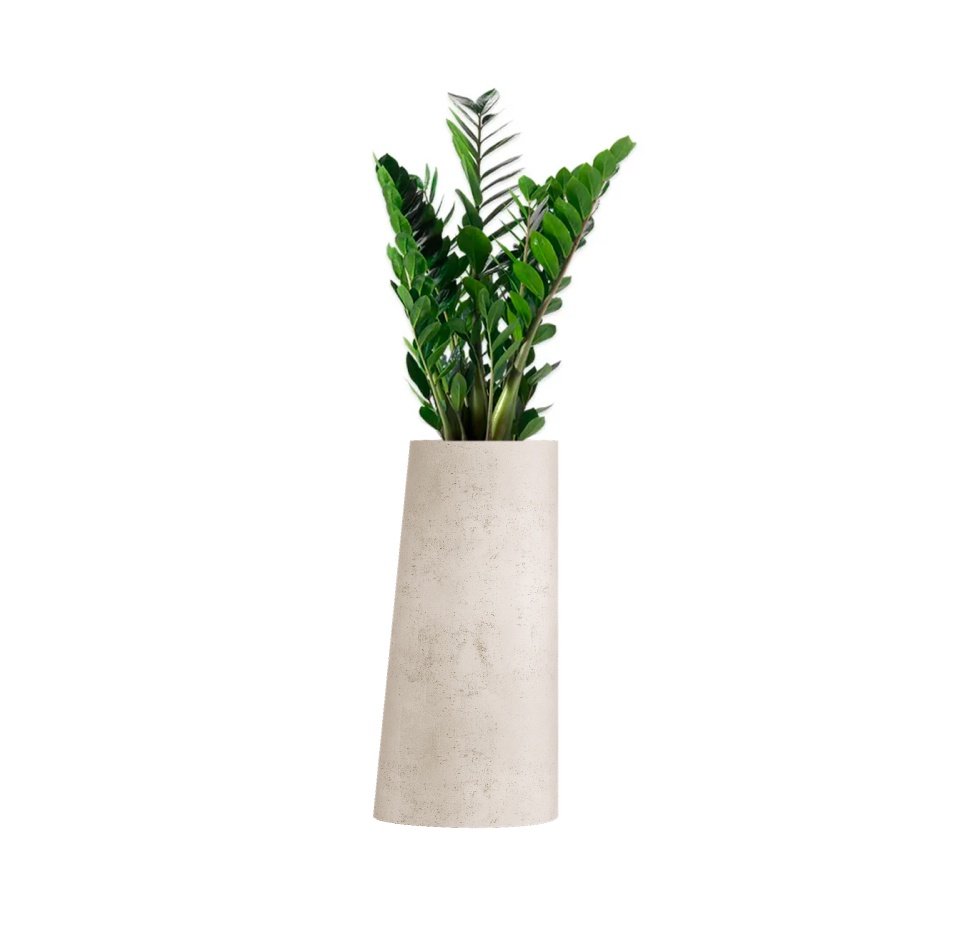 Кашпо CONCRETIKA DUET CONCRETE WHITE D41H104