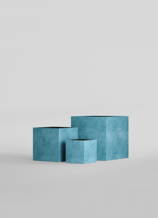 Кашпо CONCRETIKA CUBE BLUE SKY 40x40x40