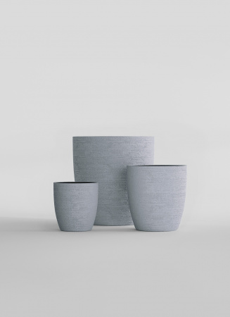 Кашпо CONCRETIKA VASE 3 EROSIA WHITE D40H45