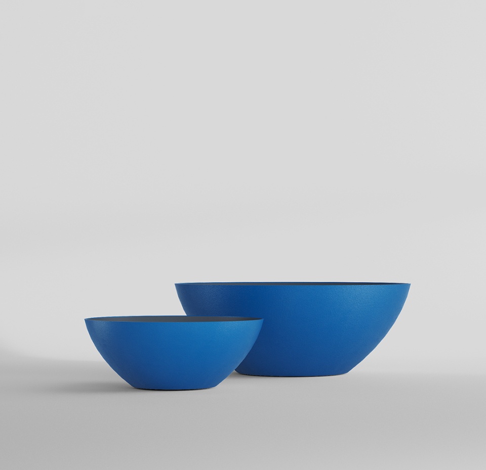 Кашпо CONCRETIKA BONSAY DARK BLUE D50H19