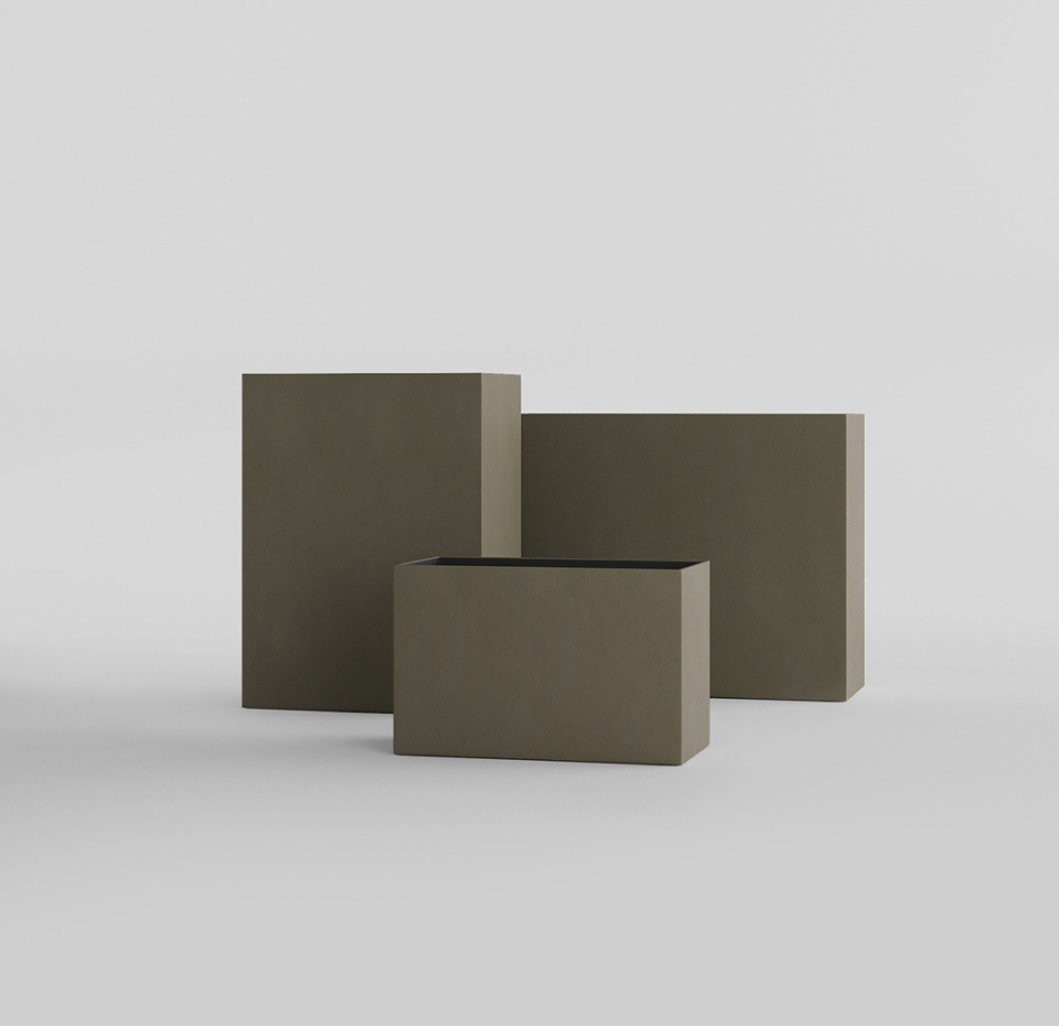 Кашпо CONCRETIKA DIVIDER OLIVE 60x35x80