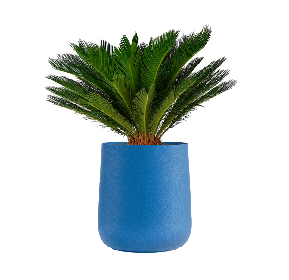 Кашпо CONCRETIKA CONE DARK BLUE D50H54