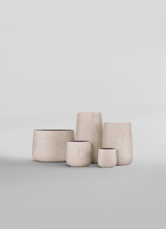 Кашпо CONCRETIKA CONE CONCRETE WHITE D50H54