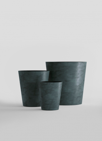 Кашпо CONCRETIKA CRATER OCEAN GREEN D60H90
