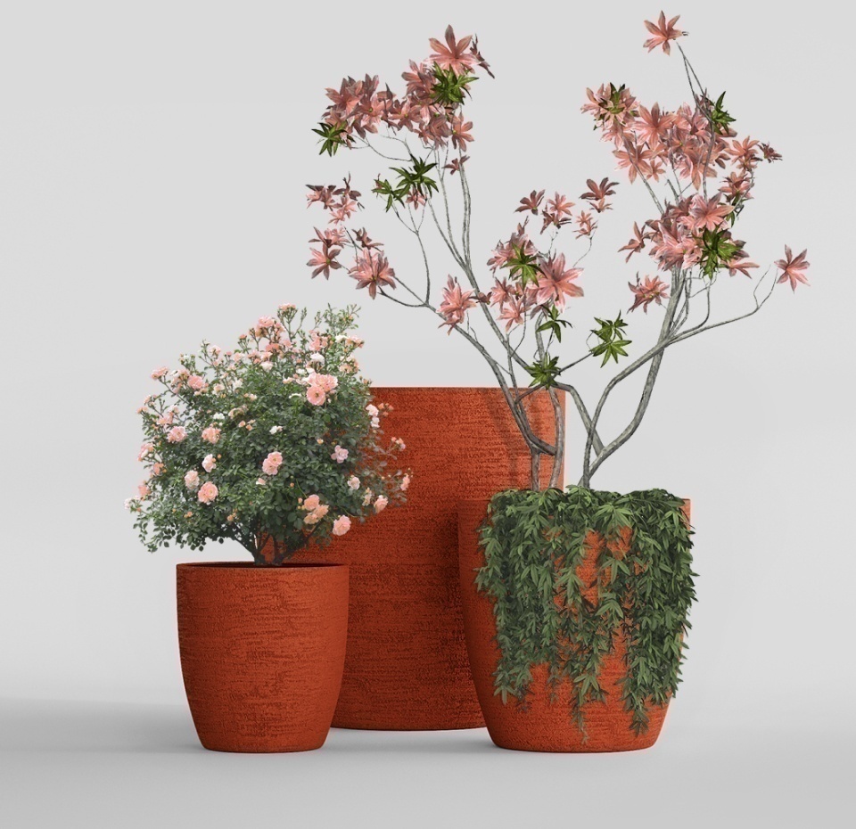 Кашпо CONCRETIKA VASE 3 EROSIA CORAL D50H55