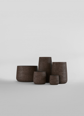 Кашпо CONCRETIKA CONE EROSIA BROWN D36H75