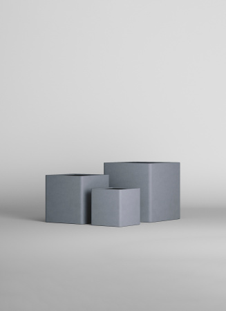 Кашпо CONCRETIKA QUADRO ARCTIC BLUE 30x30x30