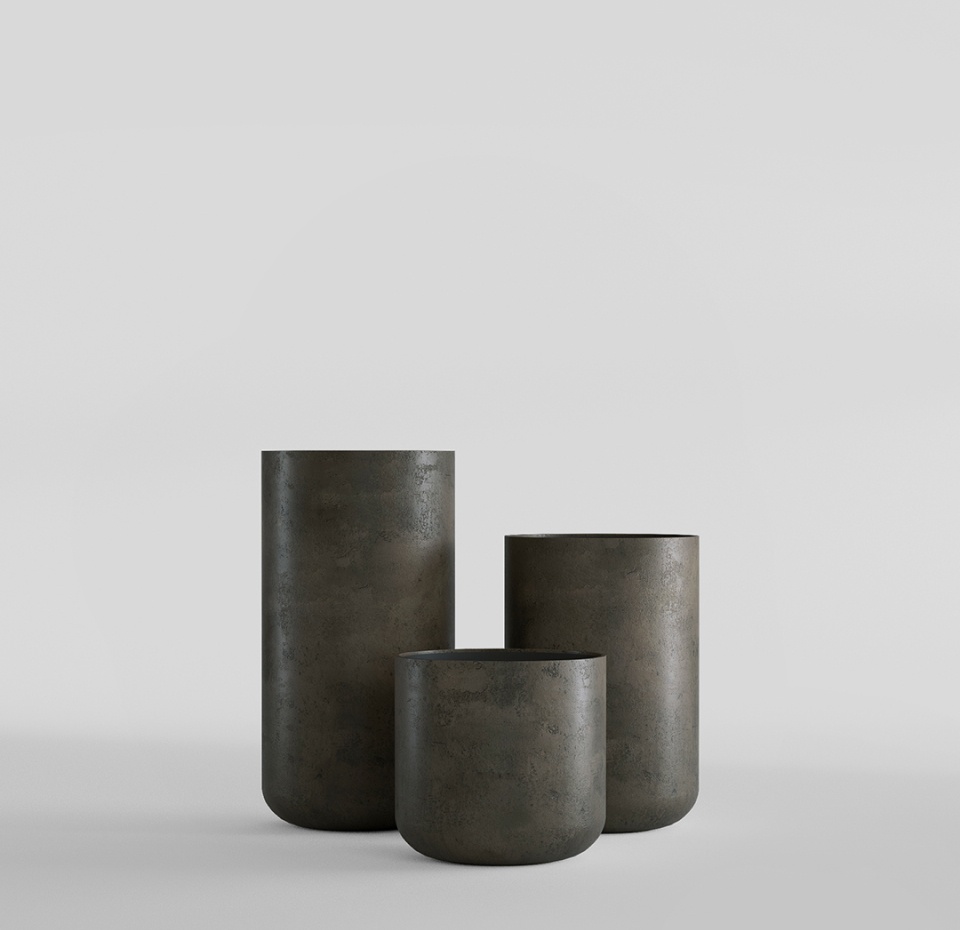 Кашпо CONCRETIKA TOPPER BREZENT GREY D40H40