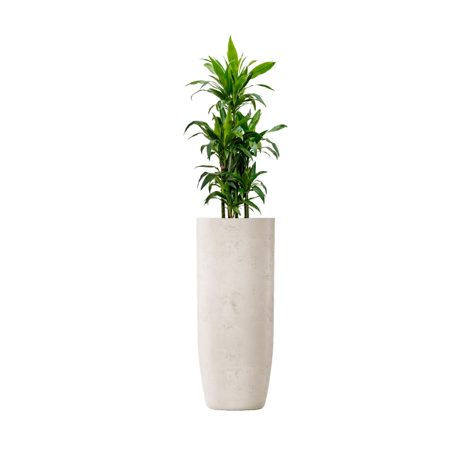 Кашпо CONCRETIKA YAR CONCRETE WHITE D46H110