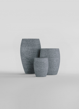 Кашпо CONCRETIKA OVAL EROSIA GREY D30H41