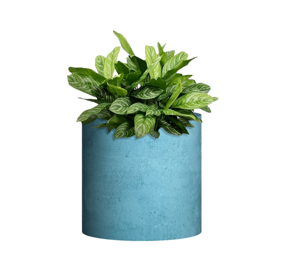 Кашпо CONCRETIKA CYLINDER BLUE SKY D30H30