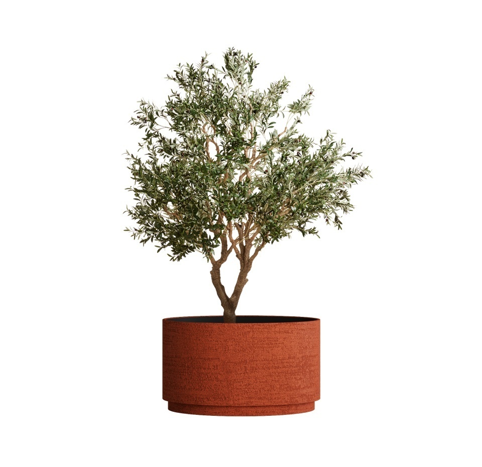 Кашпо CONCRETIKA CYLINDER XL EROSIA CORAL D70H45