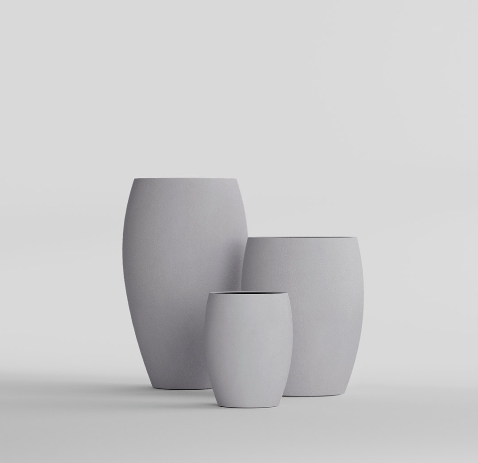 Кашпо CONCRETIKA OVAL SHALE D45H66