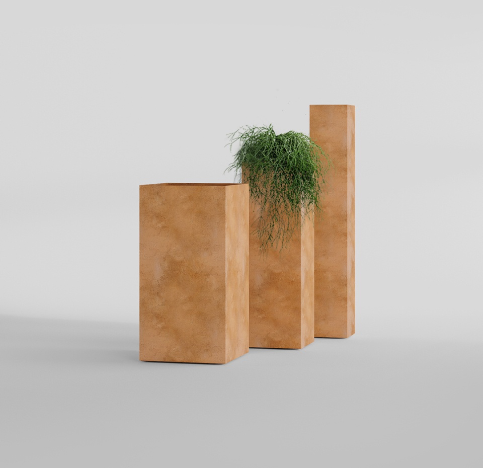 Кашпо CONCRETIKA COLONNA CLASSIC CLAY 20x20x120
