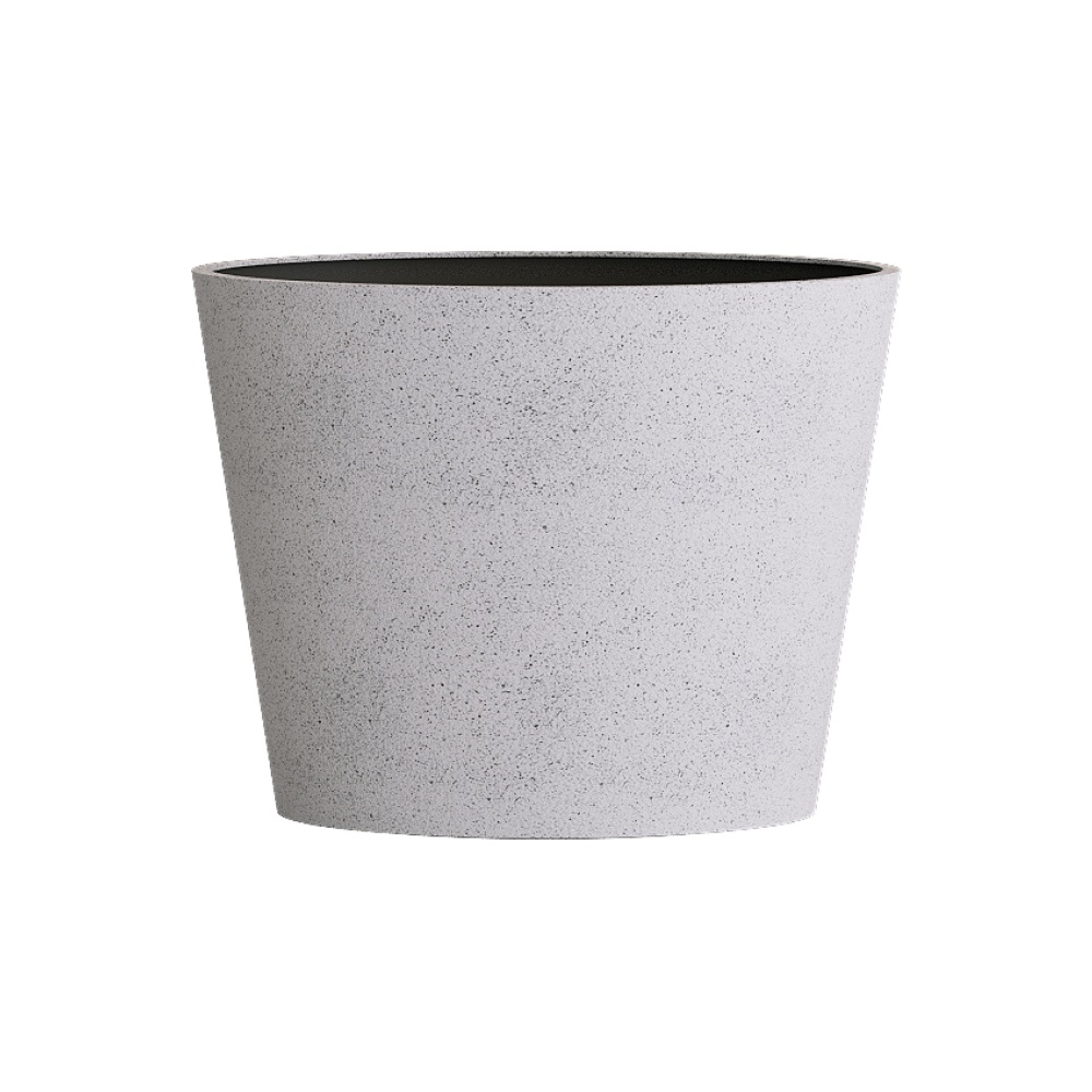 Кашпо CONCRETIKA CRATER EGG WHITE D20H16