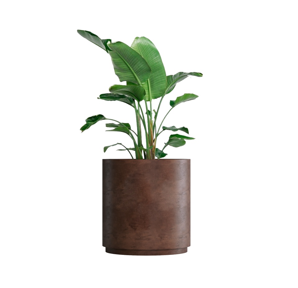 Кашпо CONCRETIKA CYLINDER XL COFFEE D80H85