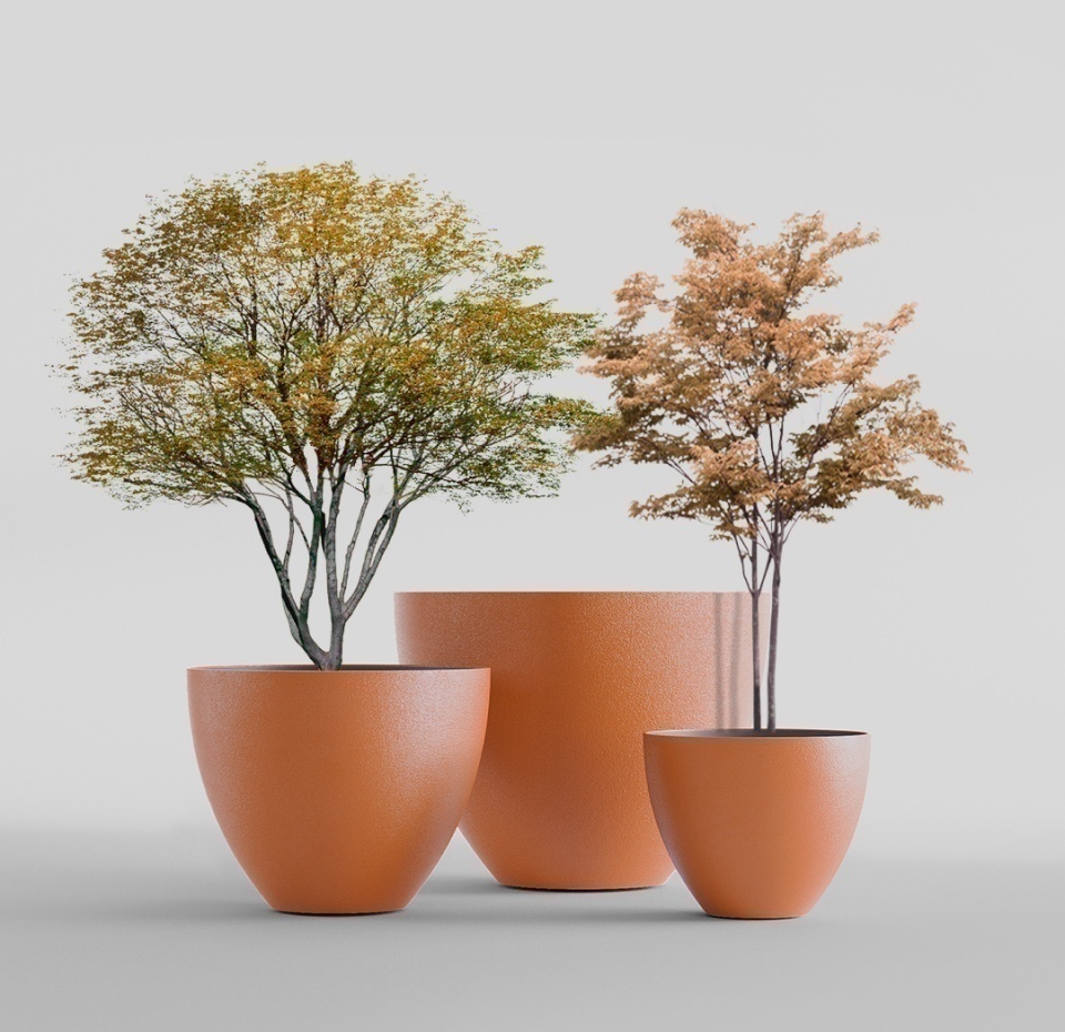 Кашпо CONCRETIKA UPON CARROT D85H75