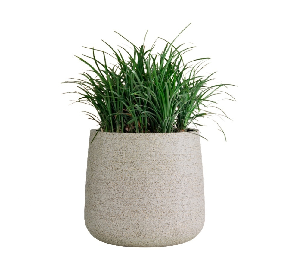 Кашпо CONCRETIKA CONE EROSIA YELLOW D38H41