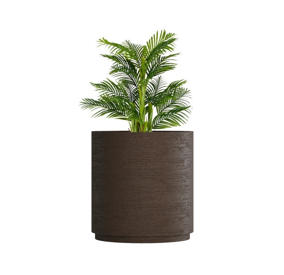 Кашпо CONCRETIKA CYLINDER XL EROSIA BROWN D100H105