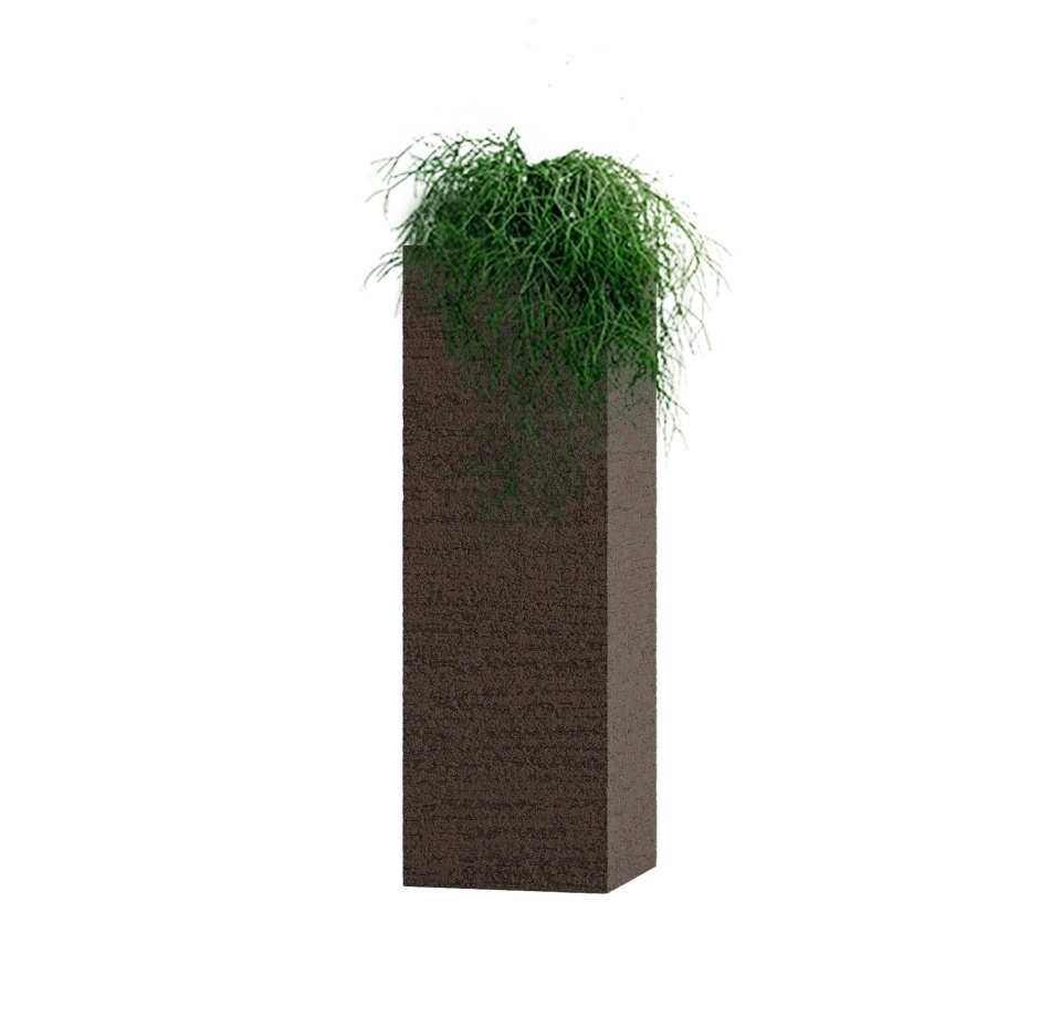 Кашпо CONCRETIKA COLONNA EROSIA BROWN 30x30x90