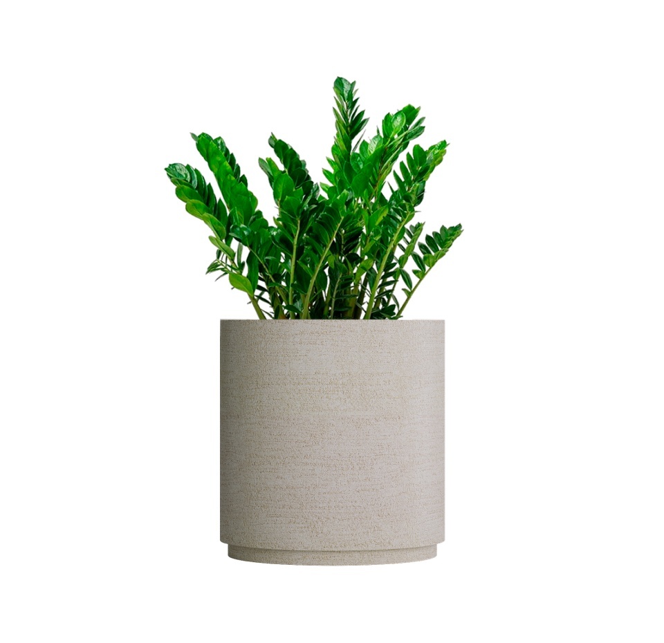 Кашпо CONCRETIKA CYLINDER XL EROSIA YELLOW D70H80