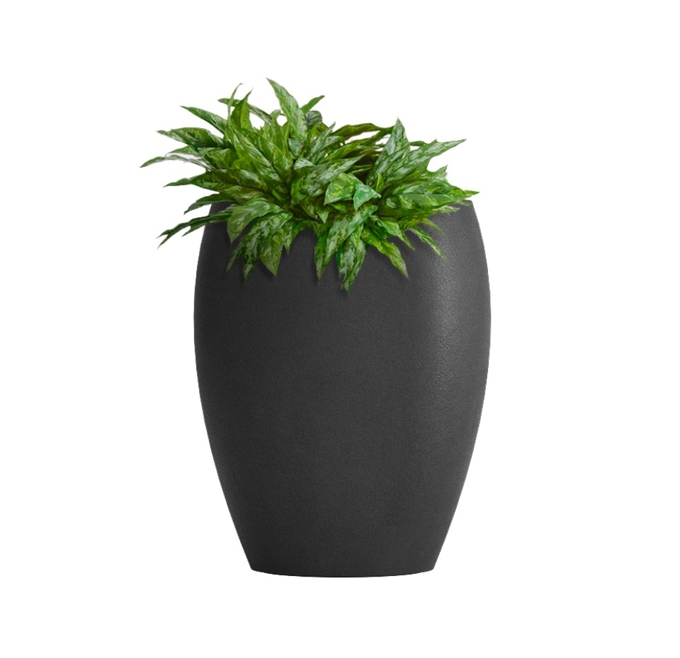 Кашпо CONCRETIKA OVAL NERO D30H41