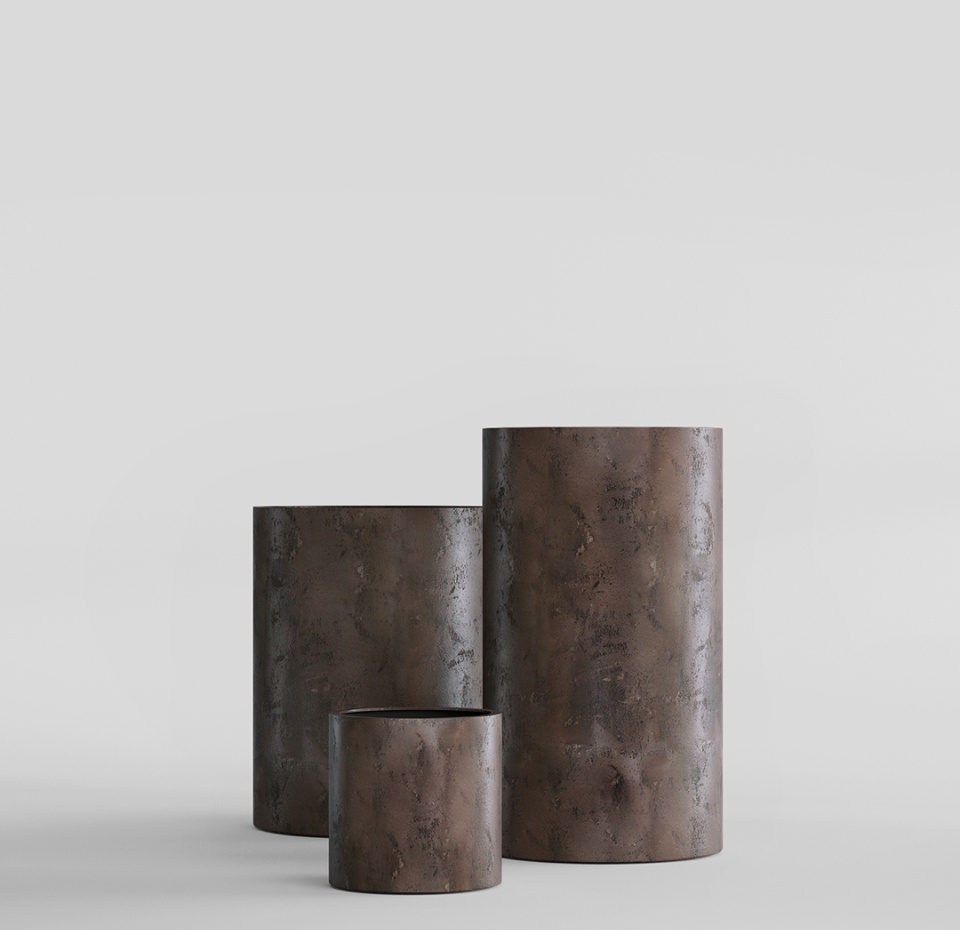 Кашпо CONCRETIKA CYLINDER TAUPE CONCRETE D40H40