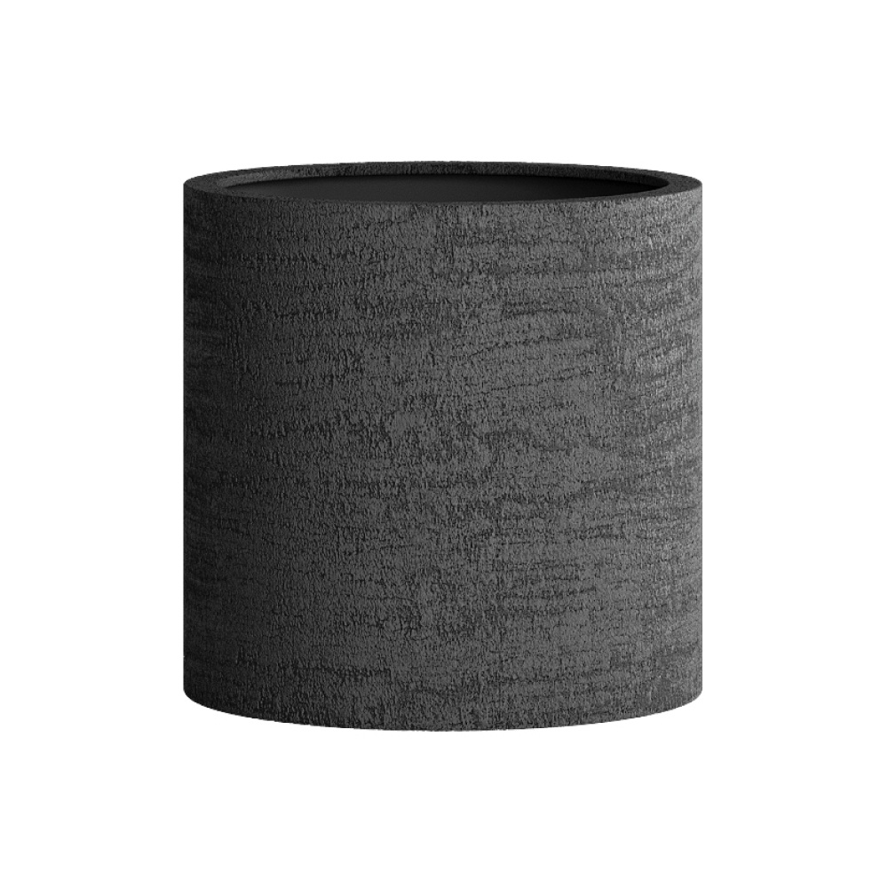 Кашпо CONCRETIKA CYLINDER EROSIA BLACK D40H40
