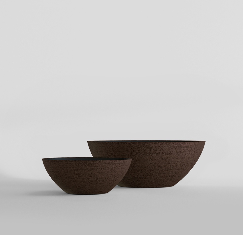 Кашпо CONCRETIKA BONSAY EROSIA BROWN D50H19