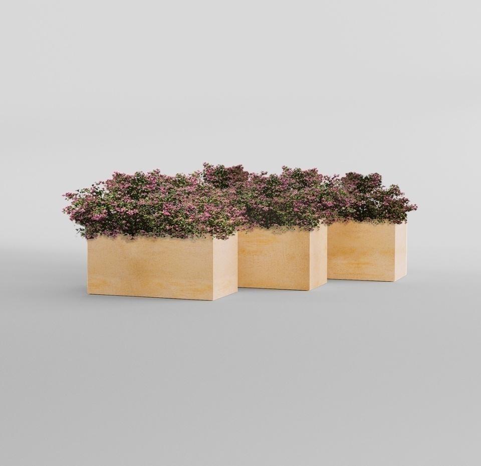 Кашпо CONCRETIKA BALCONY LEMON 40x20x20
