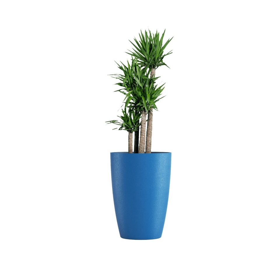 Кашпо CONCRETIKA CONUS DARK BLUE D50H69