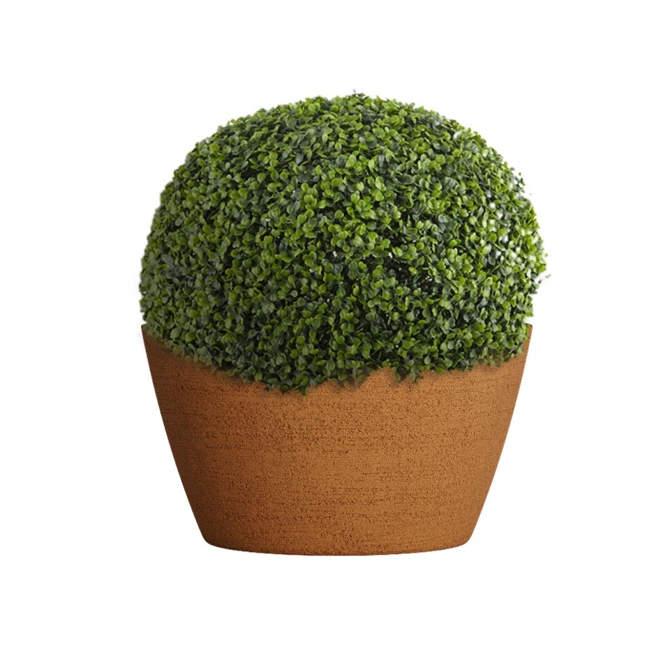 Кашпо CONCRETIKA BOWL EROSIA OCHRE D65H36