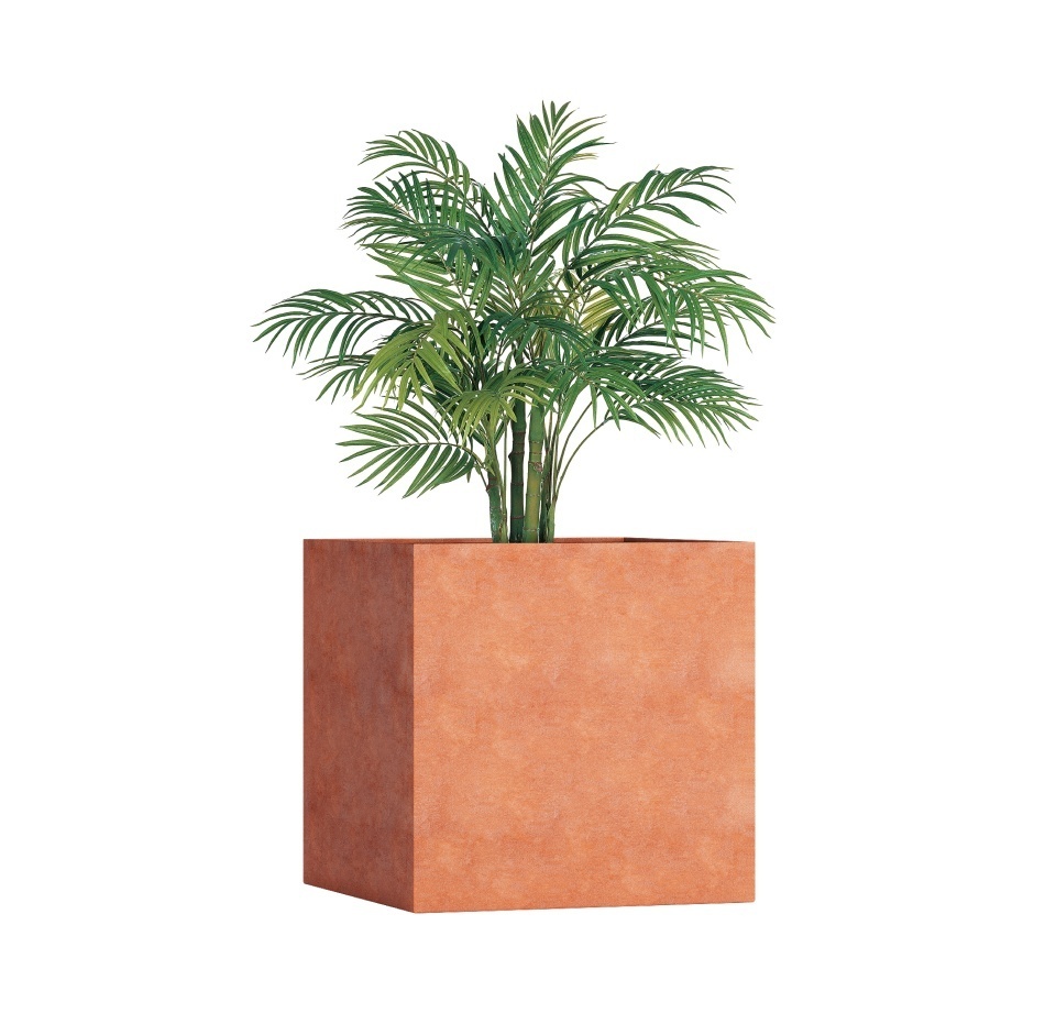 Кашпо CONCRETIKA CUBE RED CLAY 90x90x90