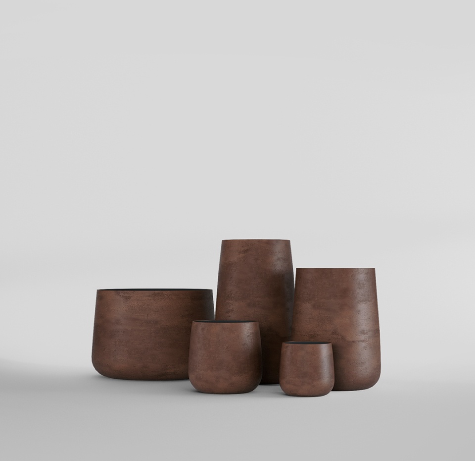 Кашпо CONCRETIKA CONE COFFEE D36H75