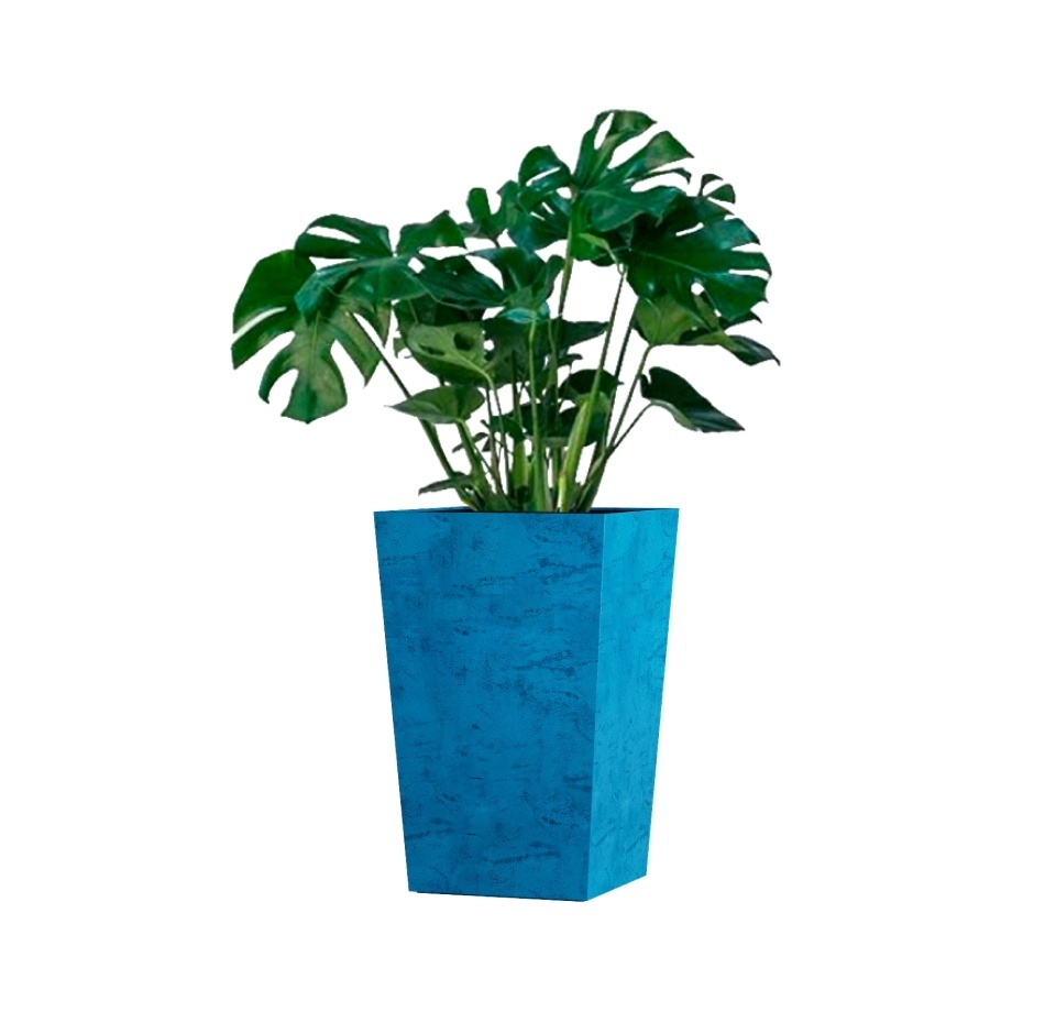 Кашпо CONCRETIKA CONIC COBALT BLUE 30x30x50