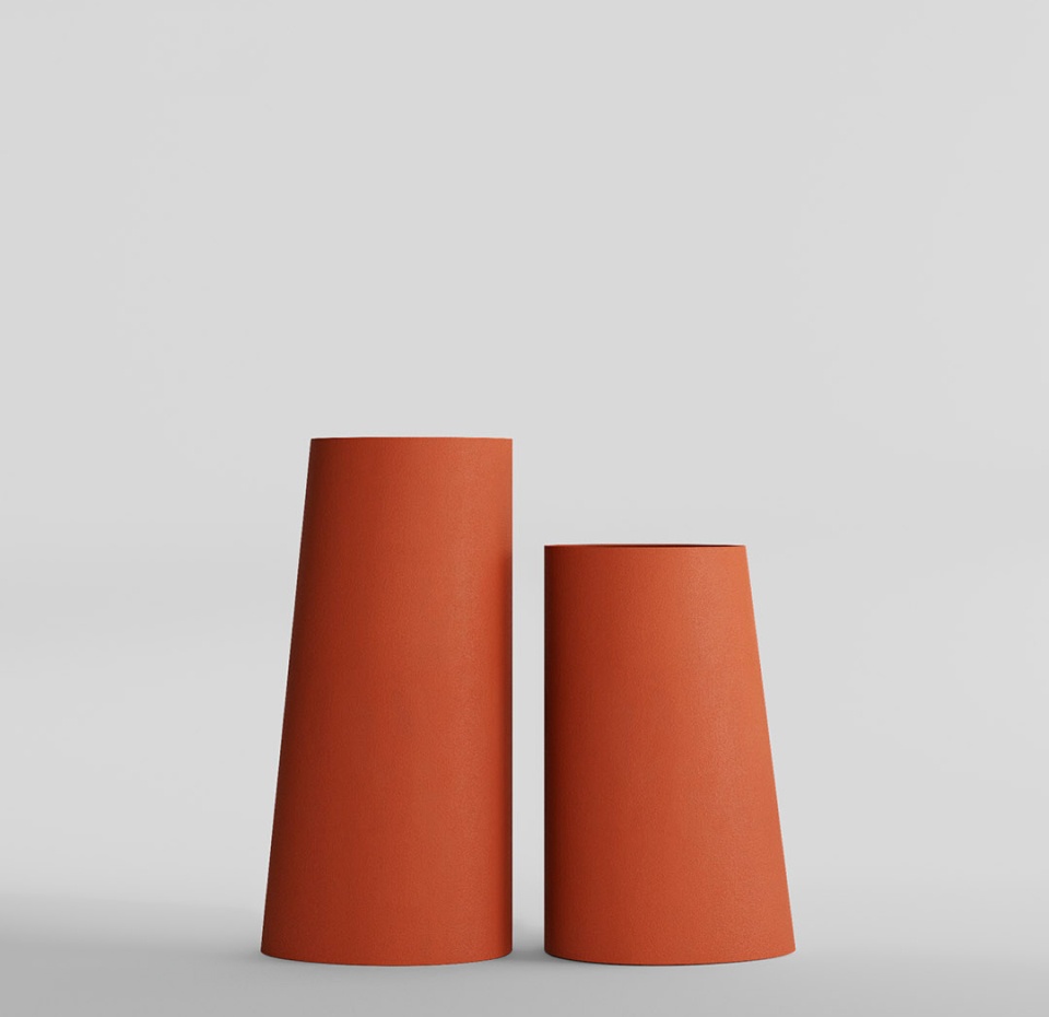Кашпо CONCRETIKA DUET TERRACOTTA D41H104