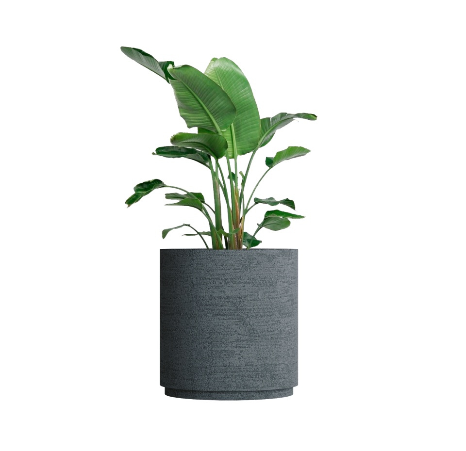 Кашпо CONCRETIKA CYLINDER XL EROSIA GREY D80H85