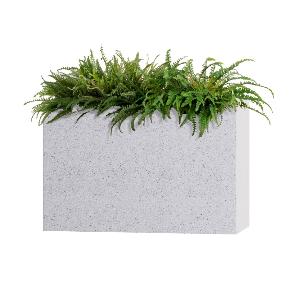 Кашпо CONCRETIKA DIVIDER EGG WHITE 90x35x70