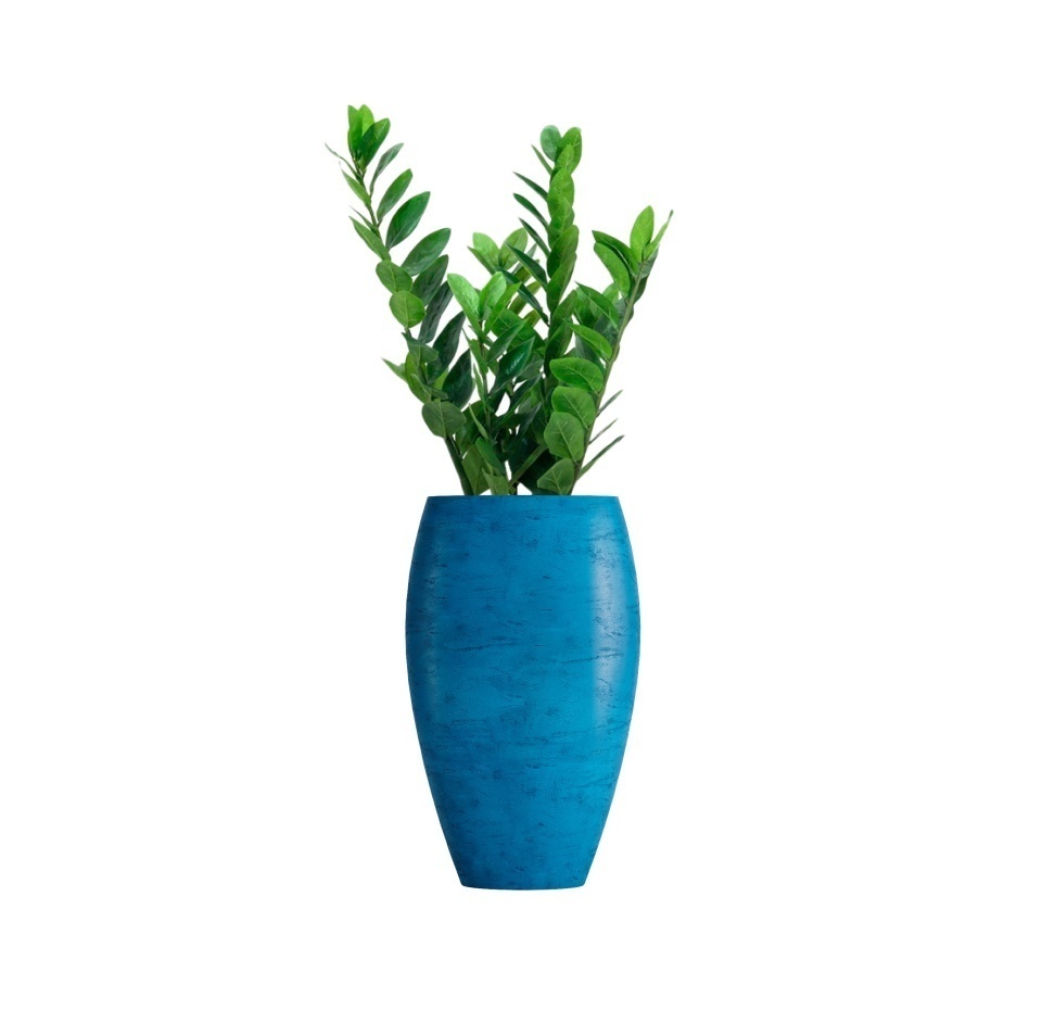 Кашпо CONCRETIKA OVAL COBALT BLUE D41H82