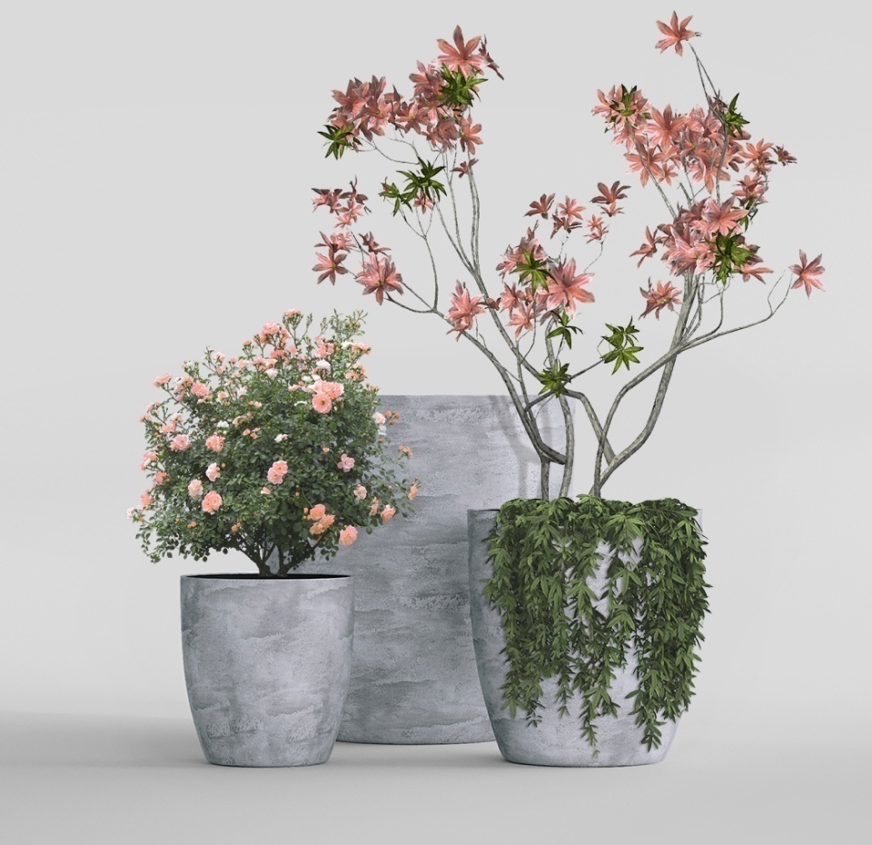 Кашпо CONCRETIKA VASE 3 CONCRETE GREY LIGHT D75H82