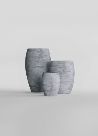 Кашпо CONCRETIKA OVAL CONCRETE GREY LIGHT D45H66