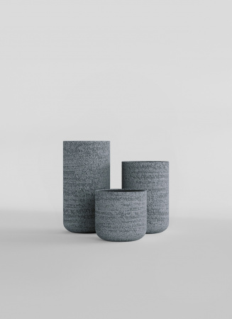 Кашпо CONCRETIKA TOPPER EROSIA GREY D40H90