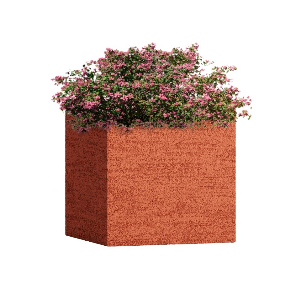 Кашпо CONCRETIKA CUBE EROSIA CORAL 30x30x30