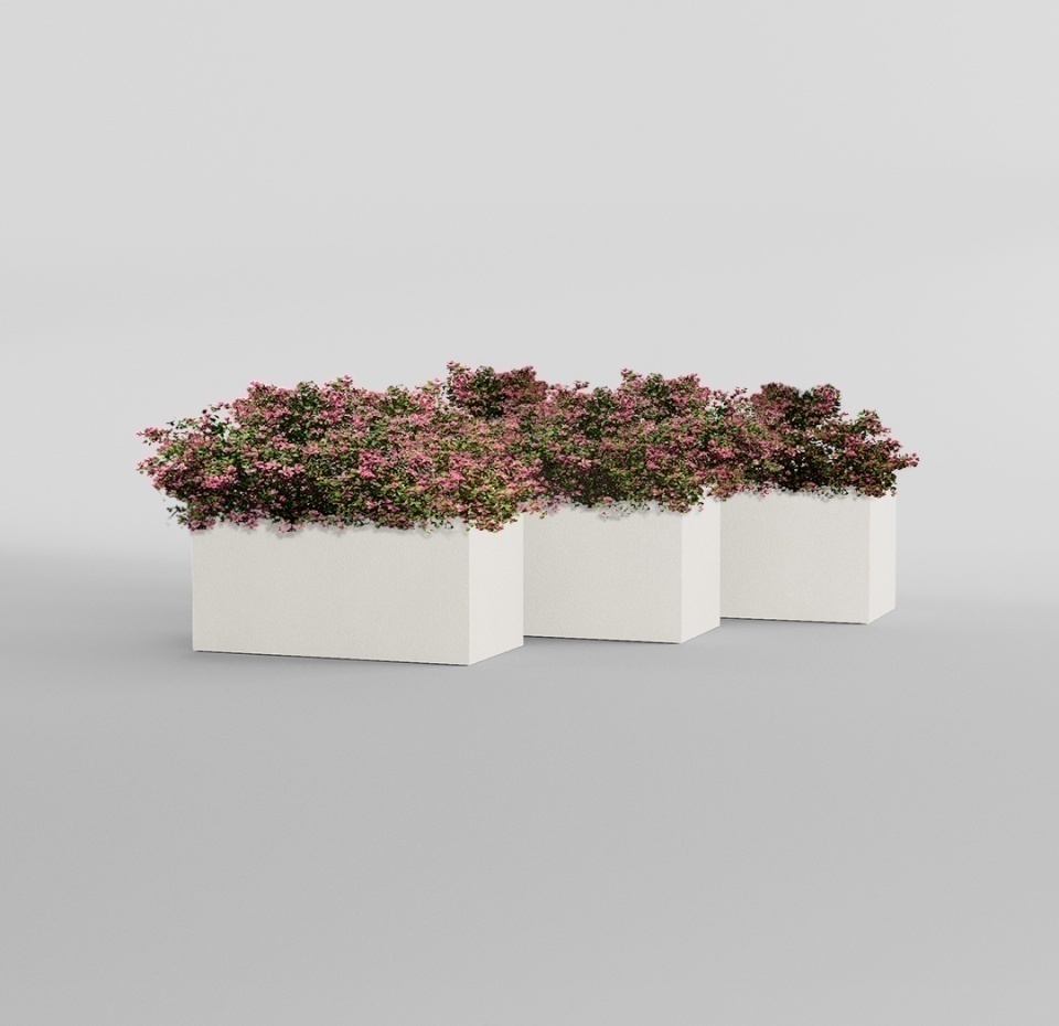 Кашпо CONCRETIKA BALCONY SANTORINI 80x20x15