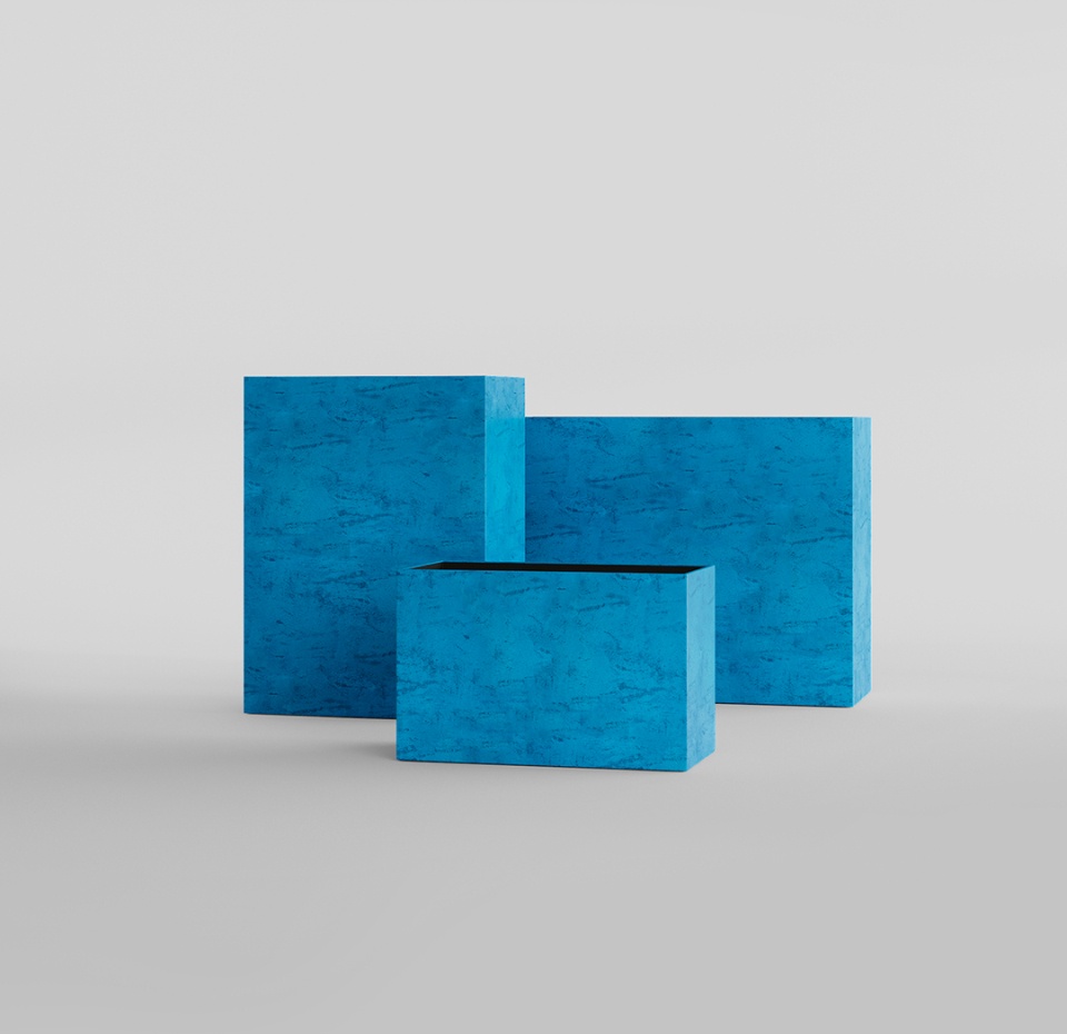 Кашпо CONCRETIKA DIVIDER COBALT BLUE 80x30x50