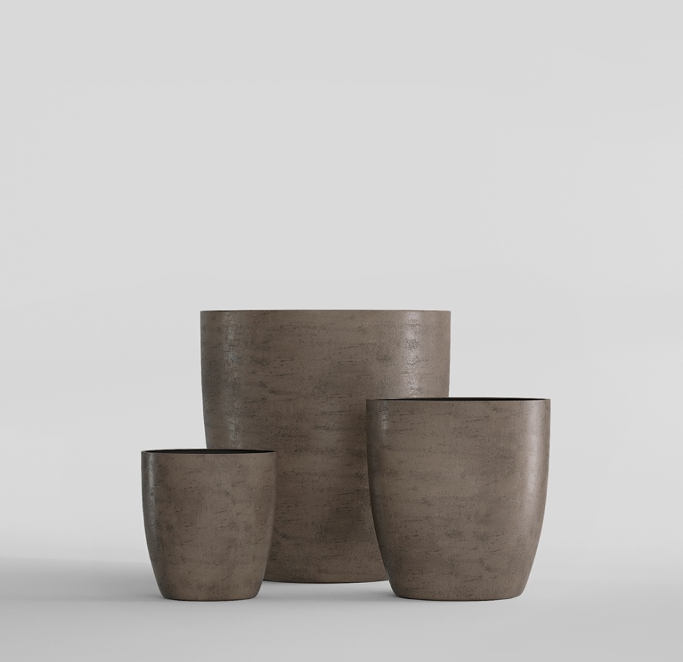 Кашпо CONCRETIKA VASE 3 SMOKEY GREY D40H45
