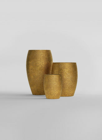 Кашпо CONCRETIKA OVAL RICH GOLD D45H66