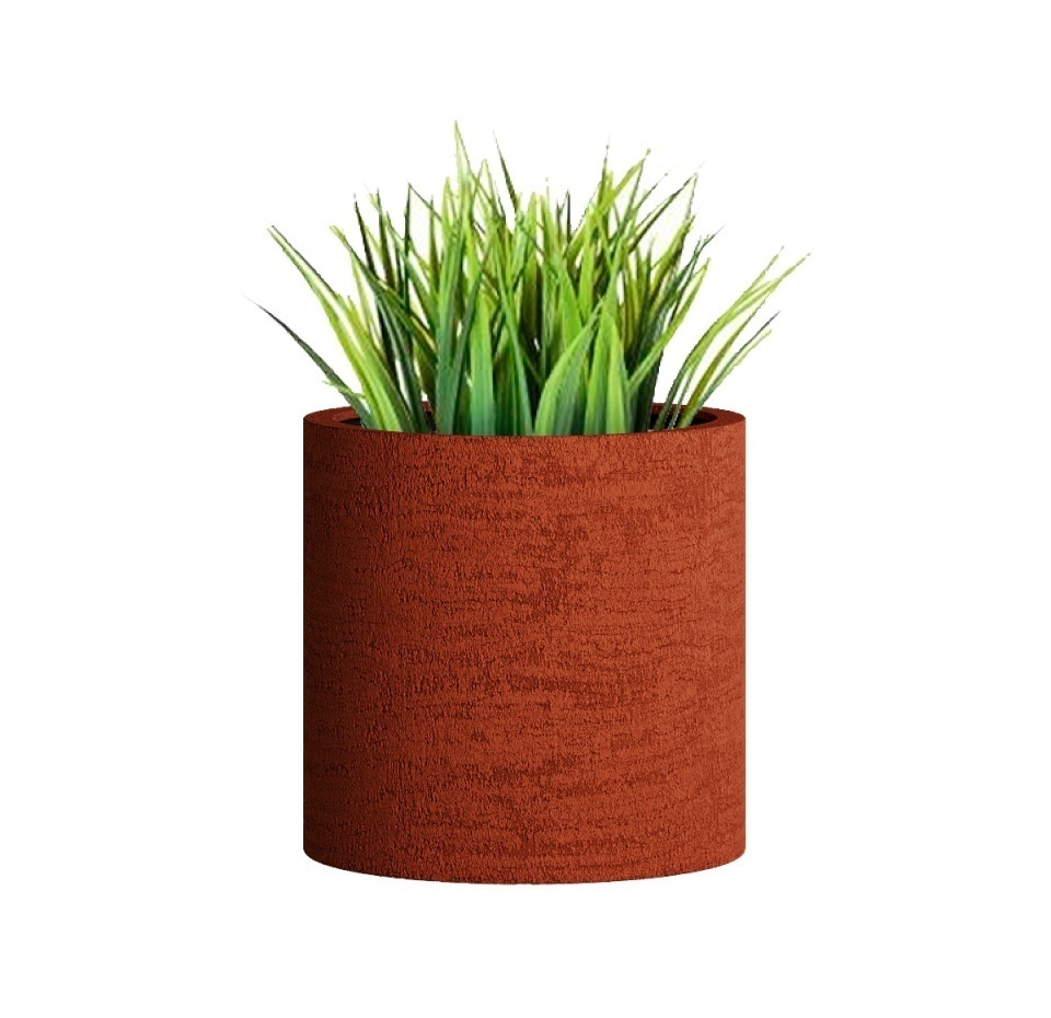 Кашпо CONCRETIKA CYLINDER EROSIA CORAL D20H20