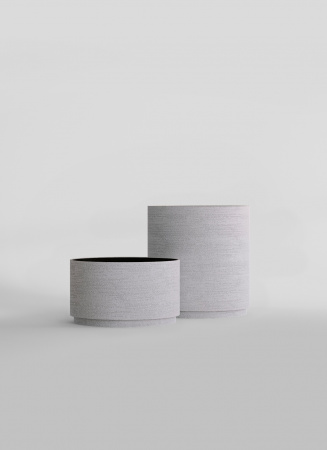 Кашпо CONCRETIKA CYLINDER XL EROSIA WHITE D70H45